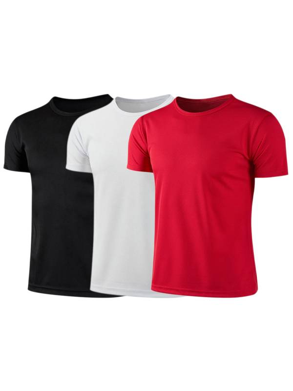 Kids Boys 3pcs Quick Dry Short Sleeve Breathable Sports T-shirt thumb