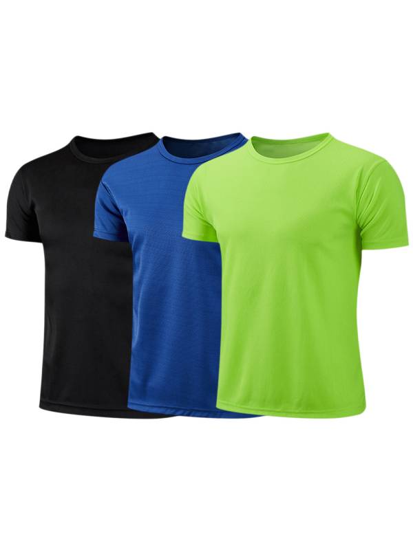 Kids Boys 3pcs Quick Dry Short Sleeve Breathable Sports T-shirt thumb