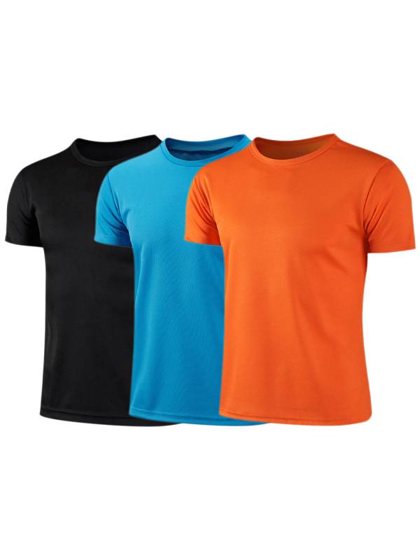 Kids Boys 3pcs Quick Dry Short Sleeve Breathable Sports T-shirt thumb
