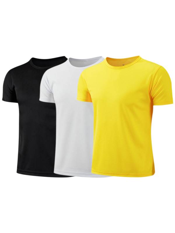 Kids Boys 3pcs Quick Dry Short Sleeve Breathable Sports T-shirt thumb