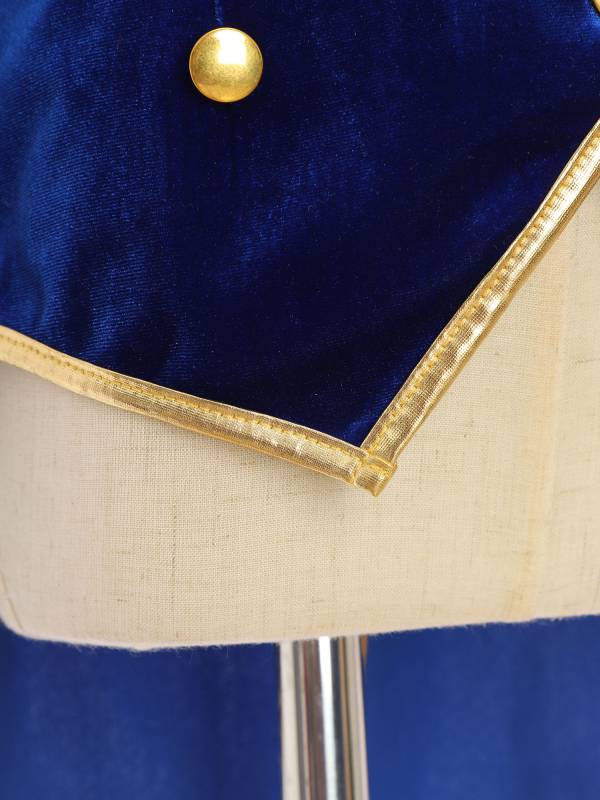 Kids Boy Vintage Medieval Velvet Victorian Gentleman Tuxedo Vest thumb