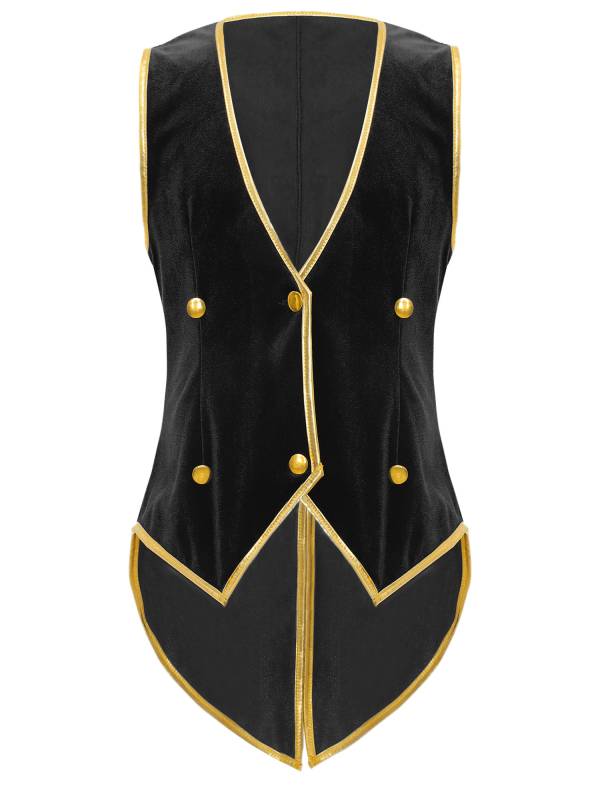 Kids Boy Vintage Medieval Velvet Victorian Gentleman Tuxedo Vest thumb