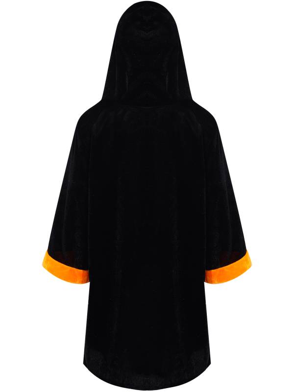 Kids Boys Velvet Boxing Hooded Robe Boxer Cloak thumb