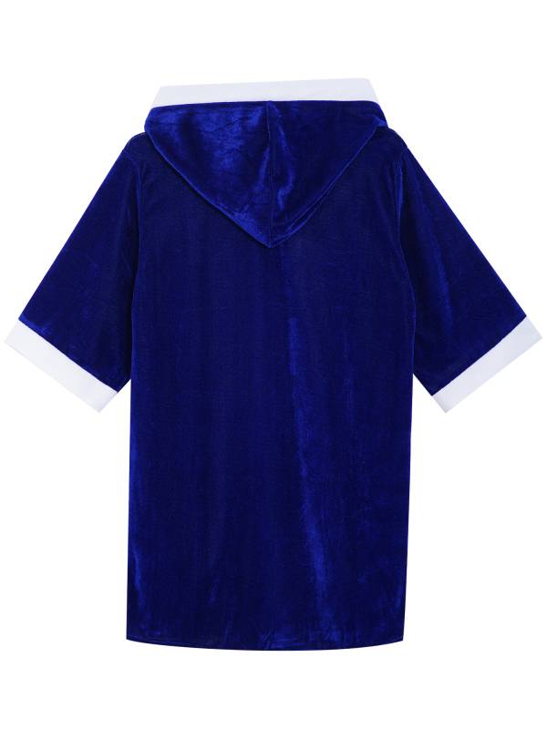 Kids Boys Velvet Boxing Hooded Robe Boxer Cloak thumb