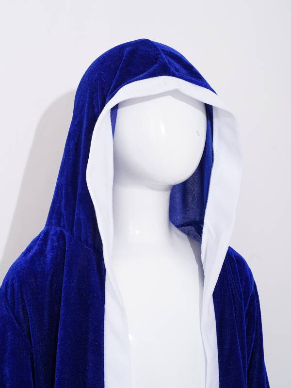 Kids Boys Velvet Boxing Hooded Robe Boxer Cloak thumb