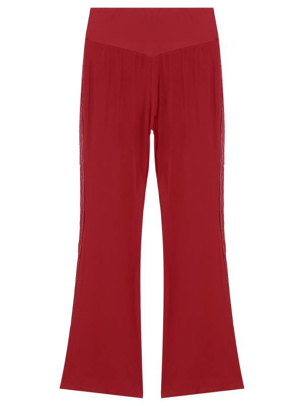 Men Tassel Flared Pants Vintage High Waist Bell-Bottom Trousers for Jazz Dance thumb