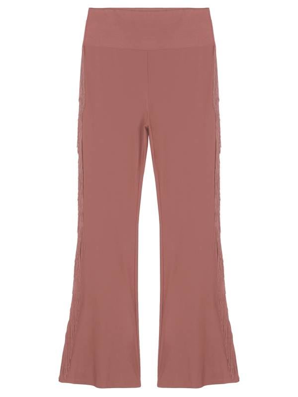 Men Tassel Flared Pants Vintage High Waist Bell-Bottom Trousers for Jazz Dance thumb