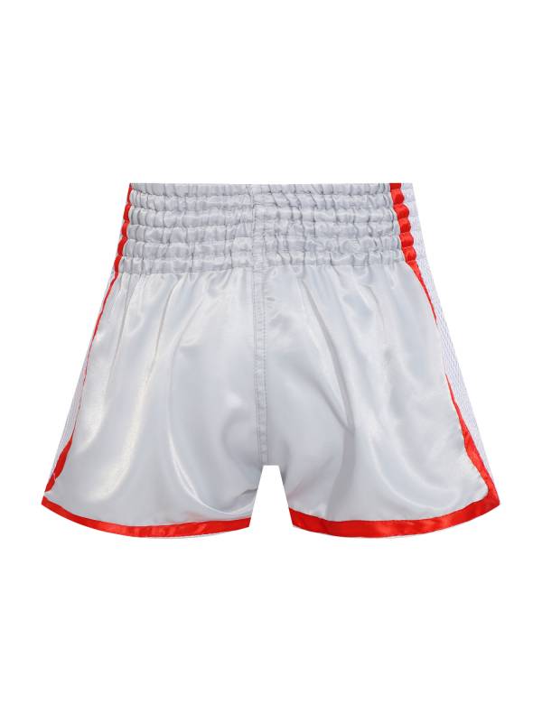 Adults Letter Embroidery Side Slit Color Block Boxing Shorts thumb
