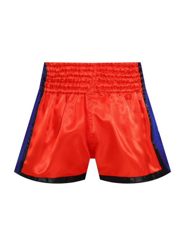 Adults Letter Embroidery Side Slit Color Block Boxing Shorts thumb