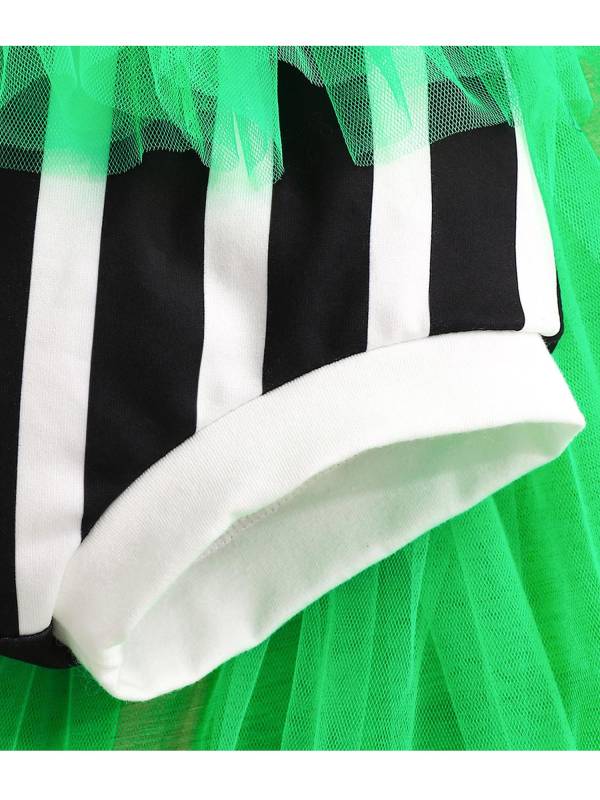 Baby Girls Halloween Long Sleeve T-shirt and Stripe Tulle Shorts Set thumb