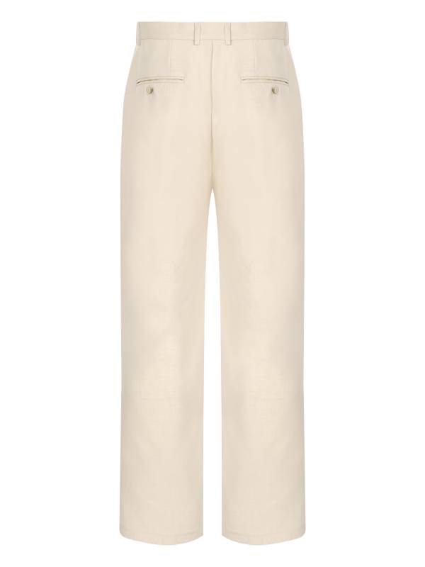 Men Side Pockets Solid Color Straight Pants for Wedding thumb