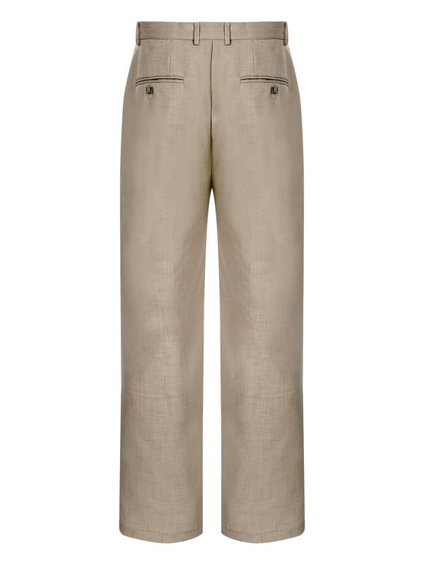 Men Side Pockets Solid Color Straight Pants for Wedding thumb