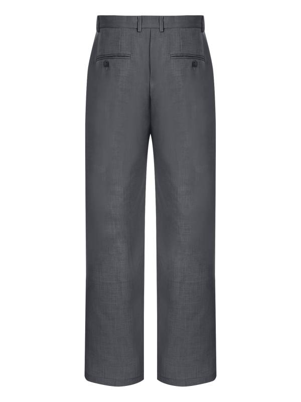 Men Side Pockets Solid Color Straight Pants for Wedding thumb