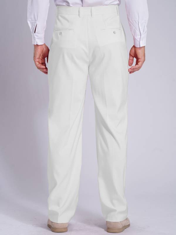 Men Side Pockets Solid Color Straight Pants for Wedding thumb