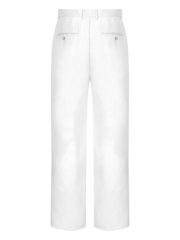 Men Side Pockets Solid Color Straight Pants for Wedding thumb