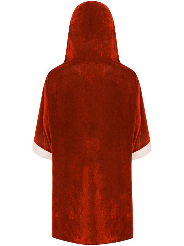 Kids Boys Velvet Boxing Hooded Robe Boxer Cloak thumb