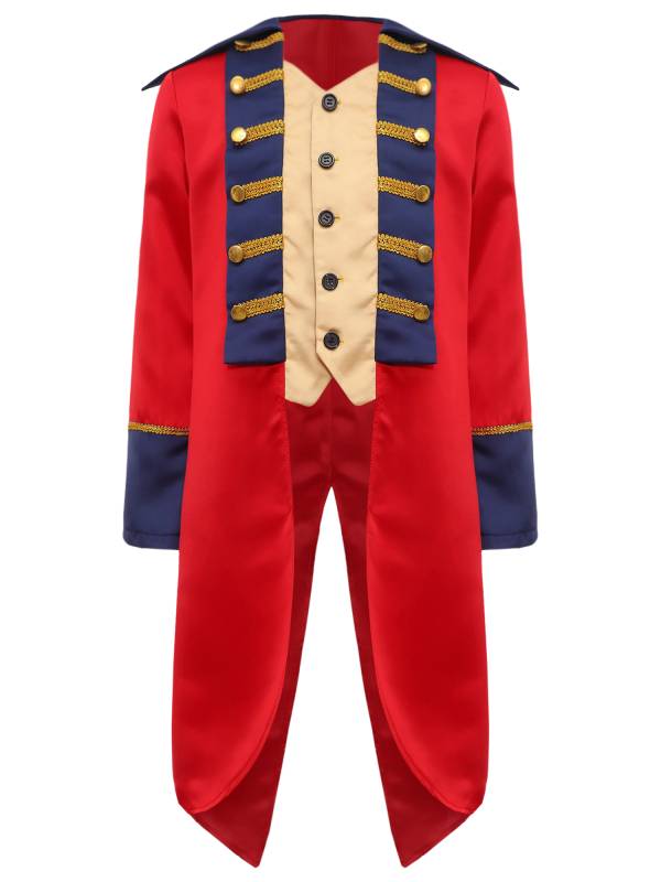 Kids Long Sleeve Lapel British Tailcoat Medieval Costume thumb