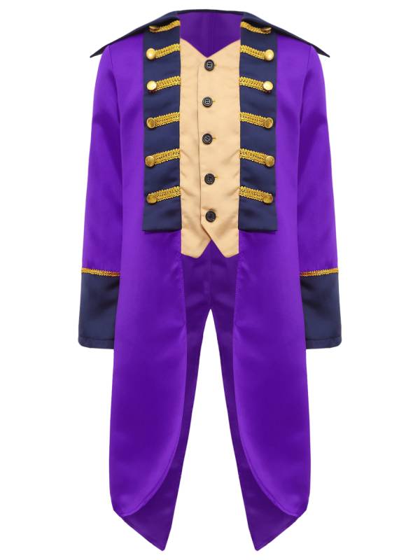 Kids Long Sleeve Lapel British Tailcoat Medieval Costume thumb
