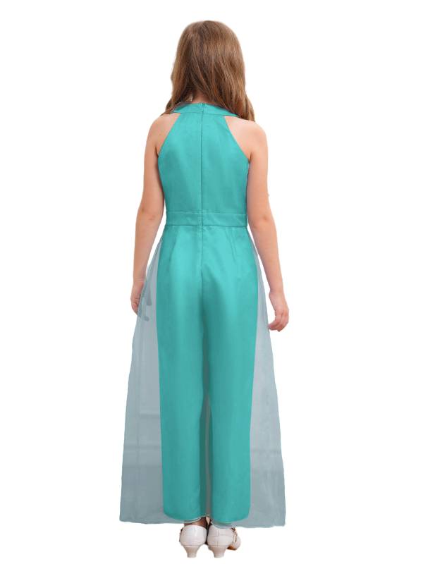 Kids Girls Halter Neck Sleeveless Two-layer Jumpsuit for Birthday thumb