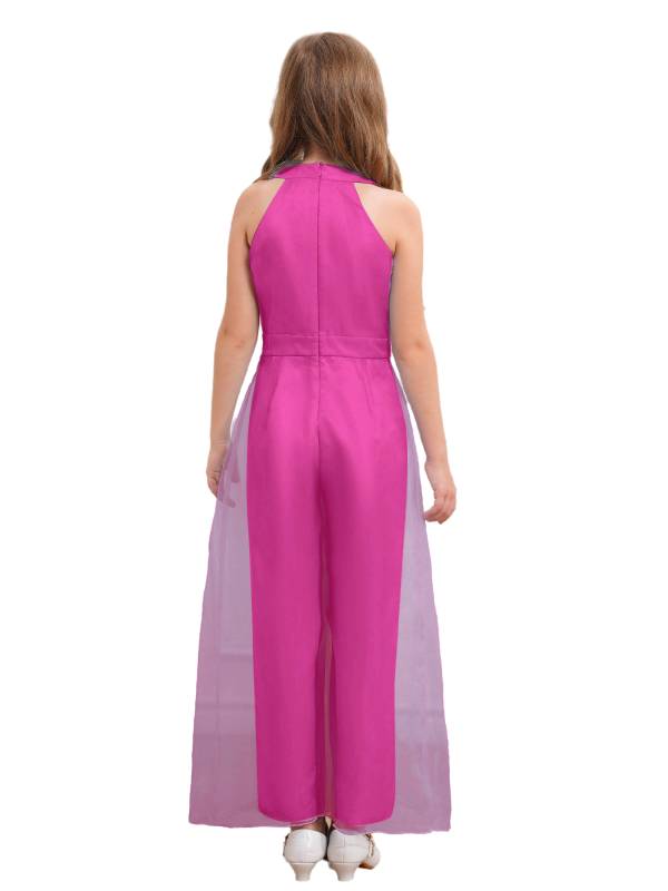 Kids Girls Halter Neck Sleeveless Two-layer Jumpsuit for Birthday thumb