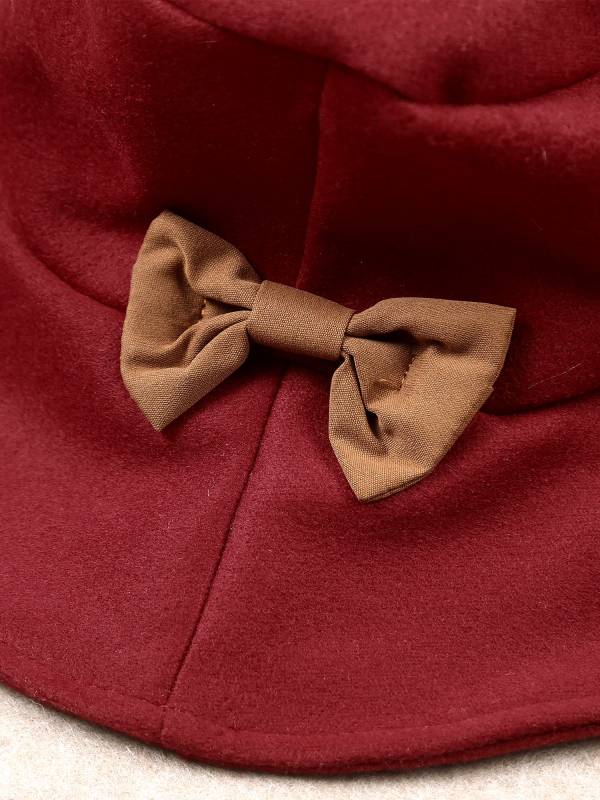 Kids Girls 3pcs Long Sleeve Lapel Coat and Pleated Skirt with Hat Party Set thumb