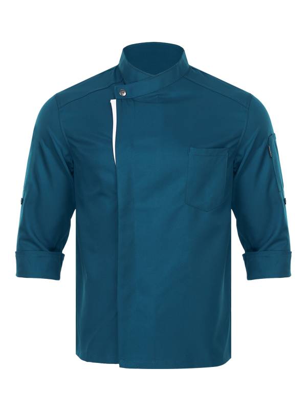 Adults Cross-Over Collar Long Sleeve Chef Jacket thumb