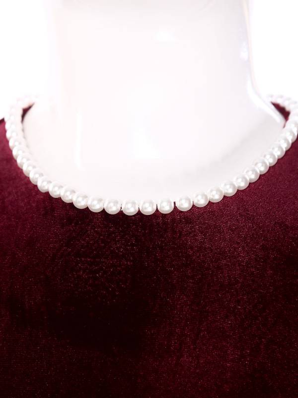 Kids Girls Long Sleeve Pearl Beaded High Waist Tulle Birthday Party Dress thumb