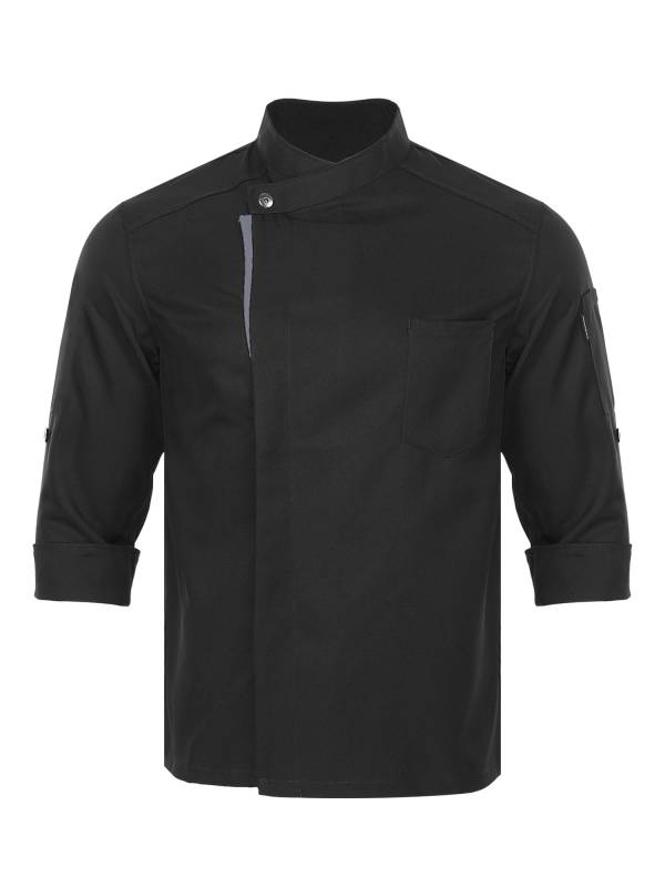 Adults Cross-Over Collar Long Sleeve Chef Jacket thumb