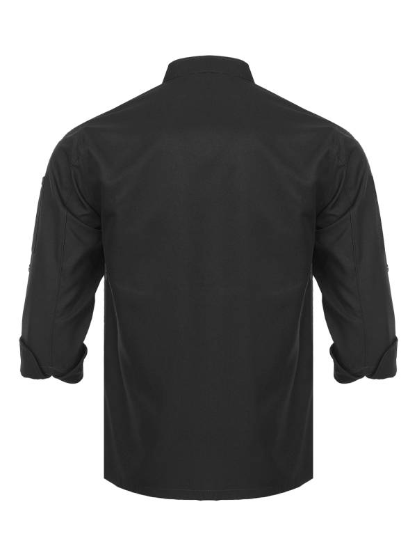 Adults Cross-Over Collar Long Sleeve Chef Jacket thumb