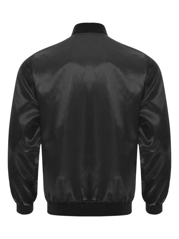 Men Halloween Costume Long Sleeve Front Zipper Pumpkin Face Print Coat thumb
