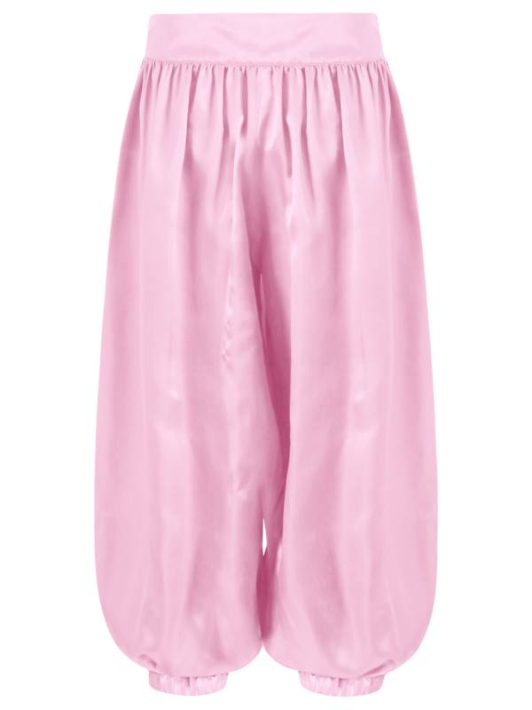 Kids Girls Solid Color Satin Bloomers Belly Dance Pants thumb