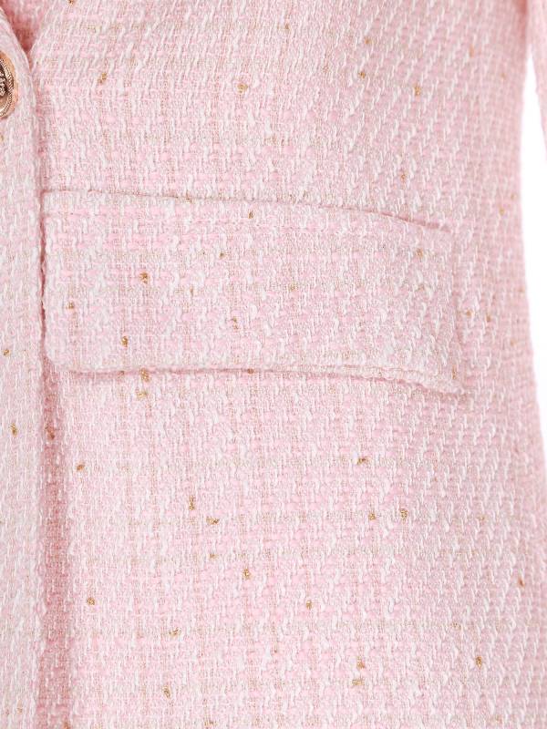 Women Long-sleeve Lapel Buttoned Tweed Blazer for Formal Occasions thumb