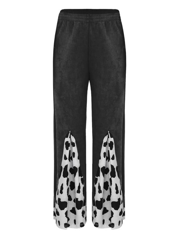 Girls 2pcs Sleeveless Star Fringe Vest and Cow Print Pants Cowboy Costume Set thumb