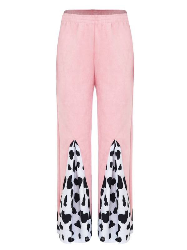 Girls 2pcs Sleeveless Star Fringe Vest and Cow Print Pants Cowboy Costume Set thumb