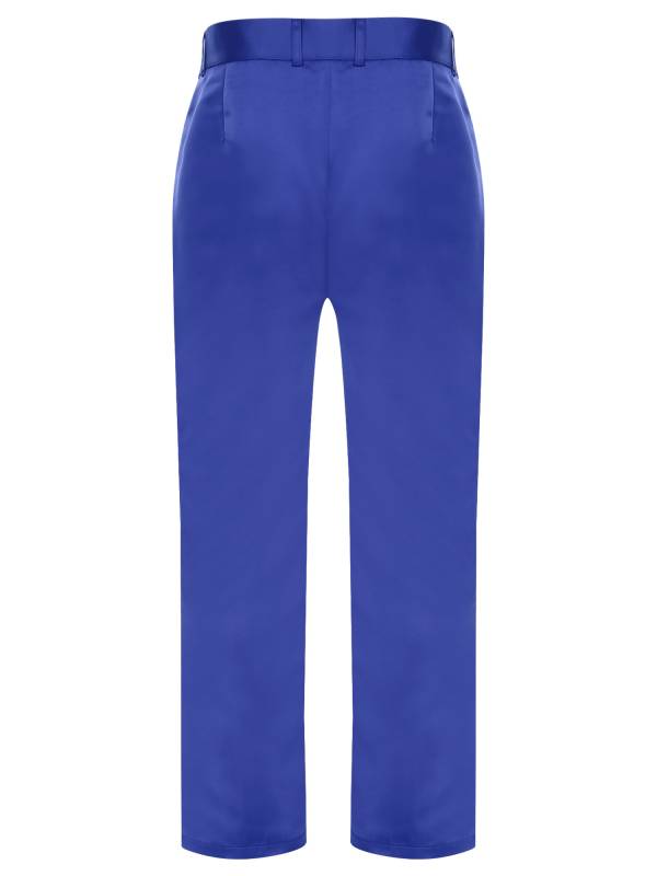 Men Solid Color Loose Straight Suit Pants thumb