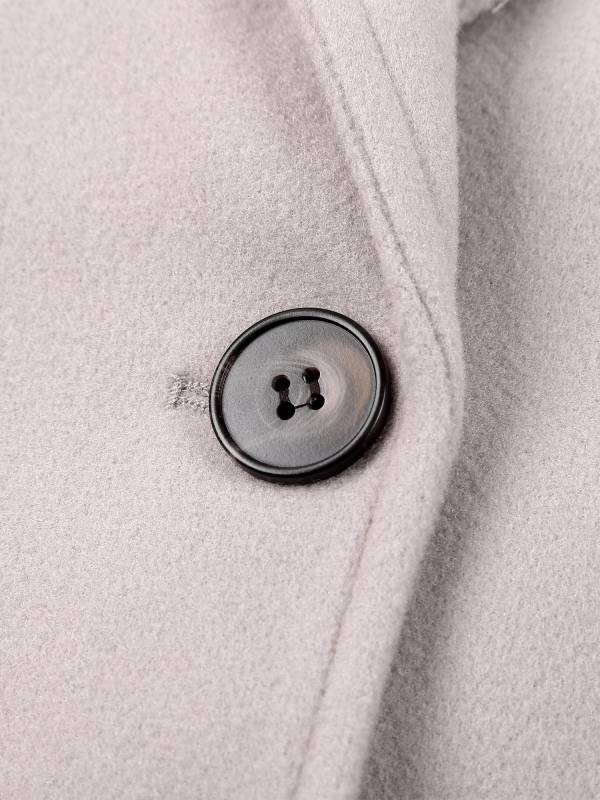 Women Solid Color Long Sleeve Lapel Woolen Button-up Blazer thumb
