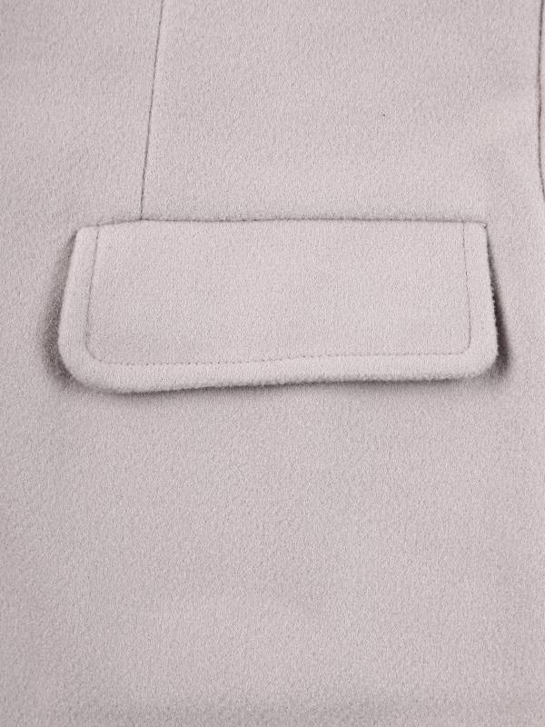 Women Solid Color Long Sleeve Lapel Woolen Button-up Blazer thumb