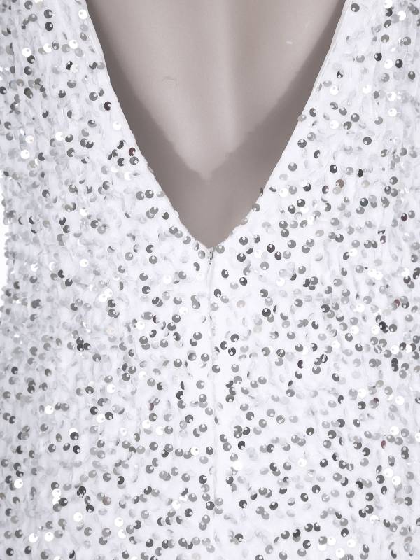 Women Long Sleeve Backless Sequin Bodycon Dress for Cocktail thumb