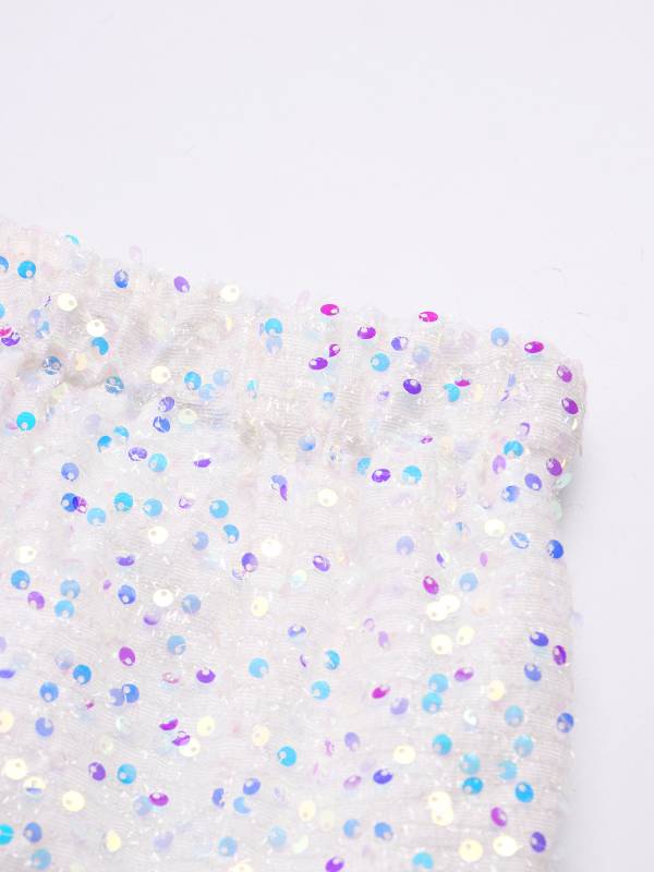 Kids Girls Sequins A-Line Fishtail Midi Skirts for Birthday Party thumb