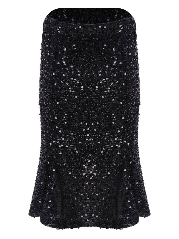 Kids Girls Sequins A-Line Fishtail Midi Skirts for Birthday Party thumb