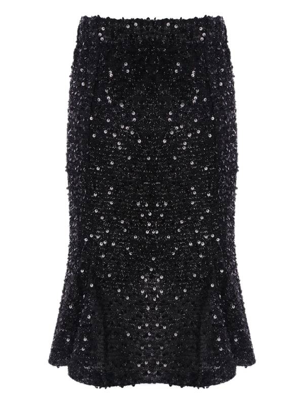 Kids Girls Sequins A-Line Fishtail Midi Skirts for Birthday Party thumb