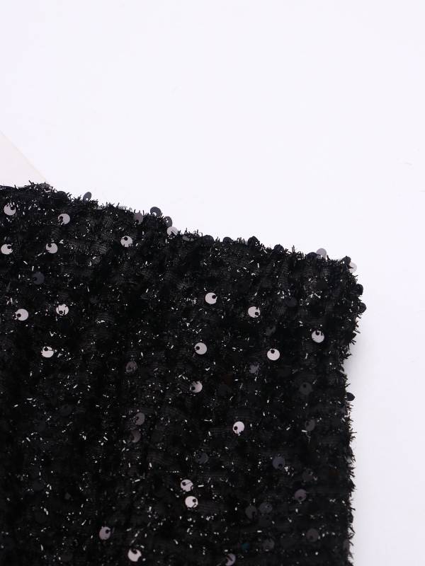 Kids Girls Sequins A-Line Fishtail Midi Skirts for Birthday Party thumb
