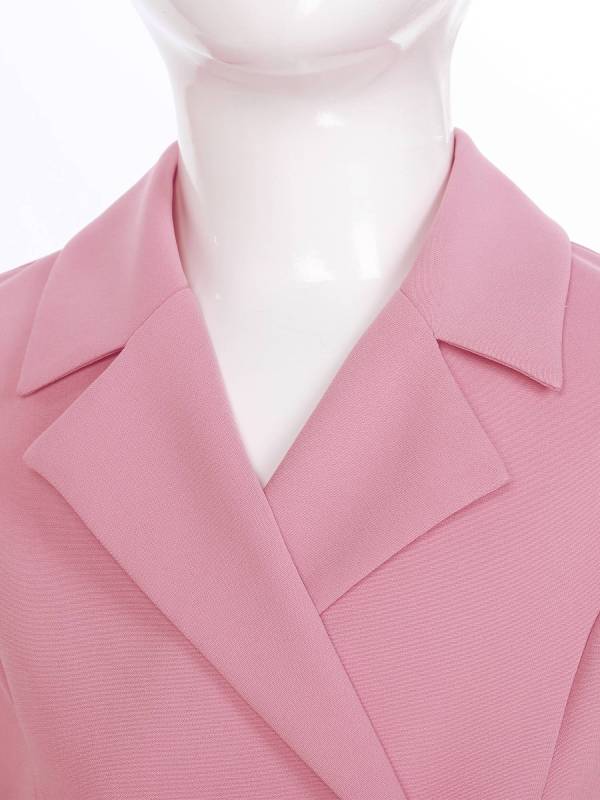 Girls Long Sleeve Lapel Mesh Suit Dress for Formal Occasions thumb
