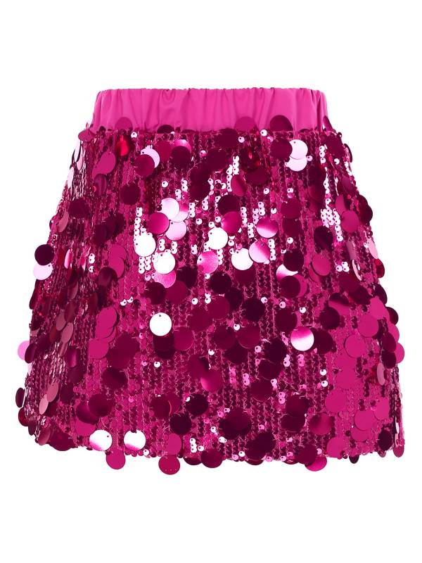 Toddler Girls Glittery Sequin Thick Lining Mini Skirt thumb
