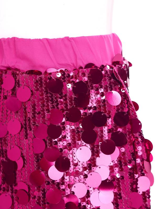 Toddler Girls Glittery Sequin Thick Lining Mini Skirt thumb