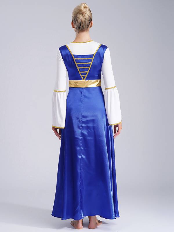 Women Sleeveless Square Neck Liturgical Praise Dance Maxi Dress thumb