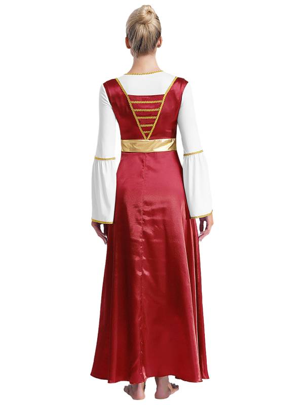 Women Sleeveless Square Neck Liturgical Praise Dance Maxi Dress thumb