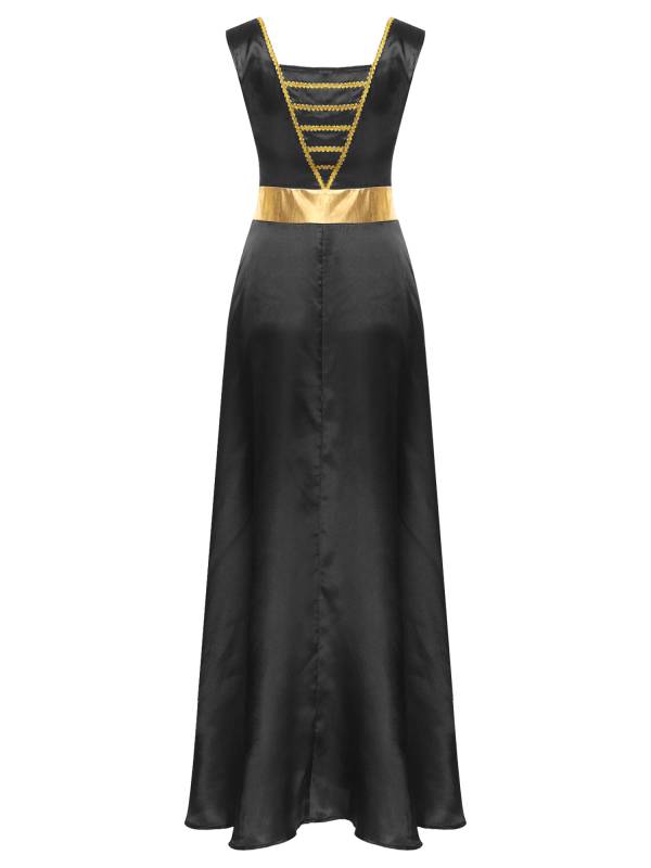 Women Sleeveless Square Neck Liturgical Praise Dance Maxi Dress thumb