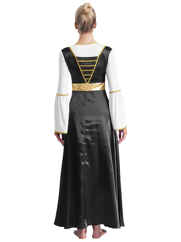 Women Sleeveless Square Neck Liturgical Praise Dance Maxi Dress thumb