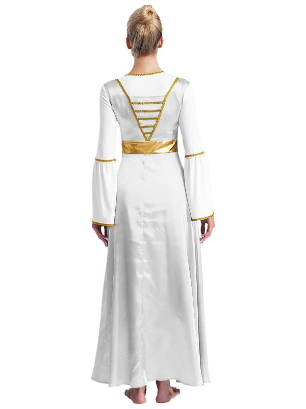 Women Sleeveless Square Neck Liturgical Praise Dance Maxi Dress thumb